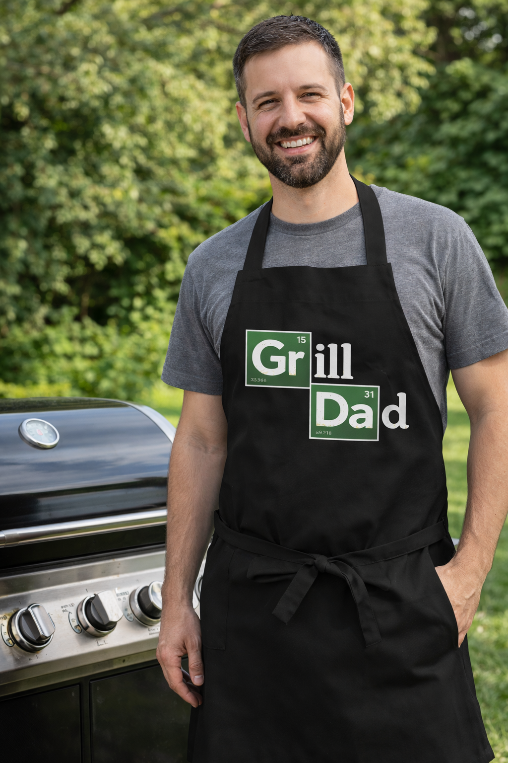🔥 Grillschürze „Grill Dad“ – Für echte BBQ-Legenden